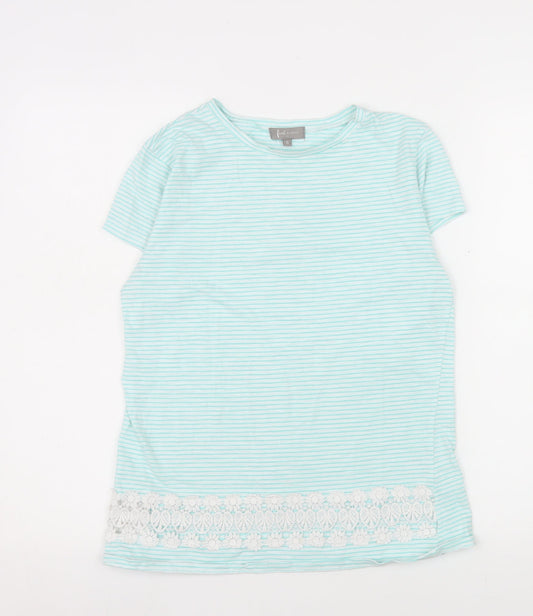 Womens UK Size S First Avenue Blue Basic T-Shirt