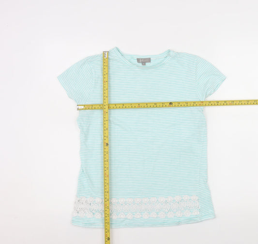 Womens UK Size S First Avenue Blue Basic T-Shirt