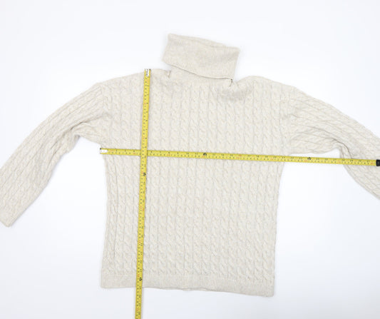 Womens UK Size M New Look Beige Pullover Jumper