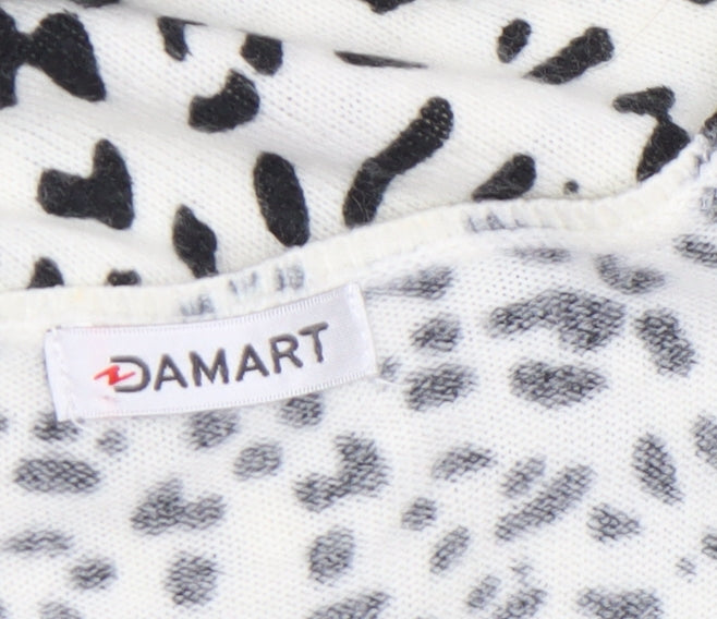 Womens UK Size 10/12 Damart White Pullover Jumper