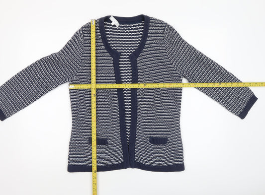 Womens UK Size M Tulchan Blue Cardigan Jumper
