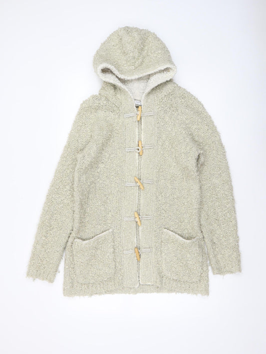 Womens UK Size 10/12 Cotton Traders Beige Cardigan Jumper