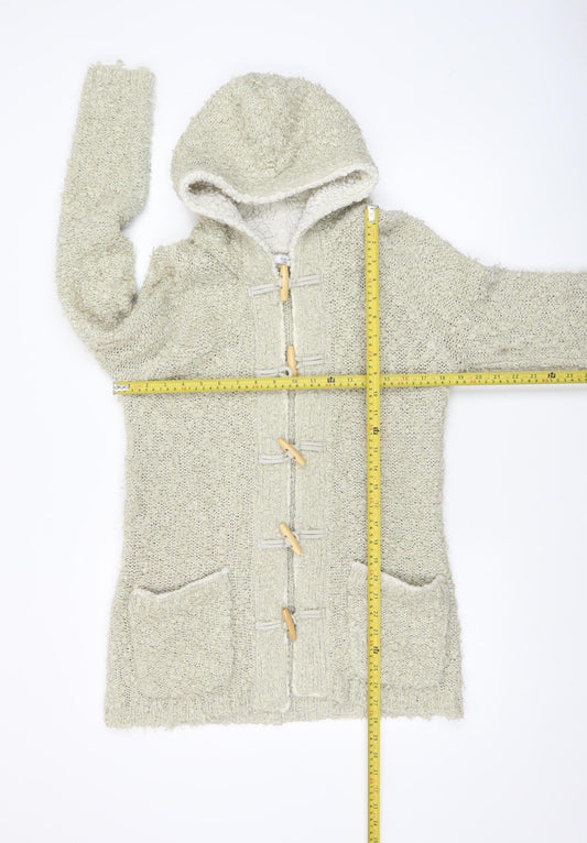 Womens UK Size 10/12 Cotton Traders Beige Cardigan Jumper