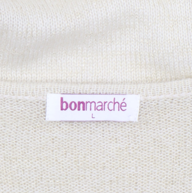 Womens UK Size L Bonmarché Beige Cardigan Jumper