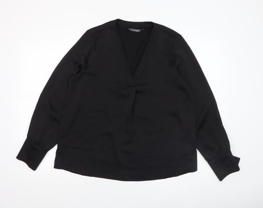 Womens UK Size M Dunnes Black Basic Blouse