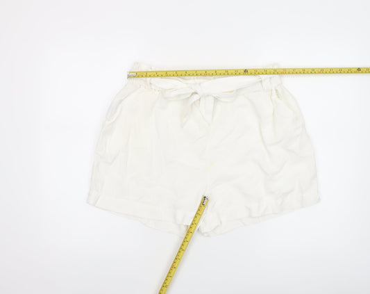 Womens UK Size M Mango Regular Fit Paperbag Shorts
