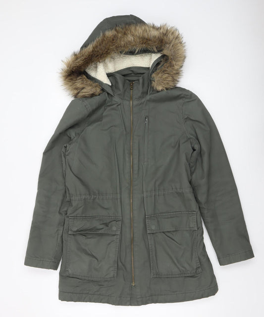 Womens UK Size S Gap Green Parka Coat