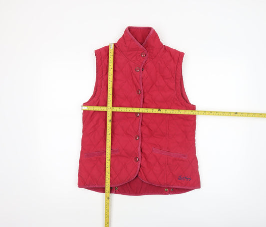 Womens UK Size 10 Jack Murphy Red Quilted Coat
