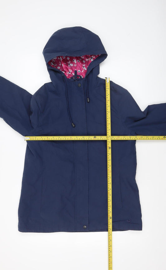 Tulchan Womens Blue Waterproof Hooded Rain Jacket Size 12