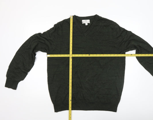 Mens UK Size XL Marks and Spencer Green Pullover Jumper