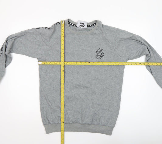 Mens UK Size S Sinners Attire Grey Pullover Sweatshirt