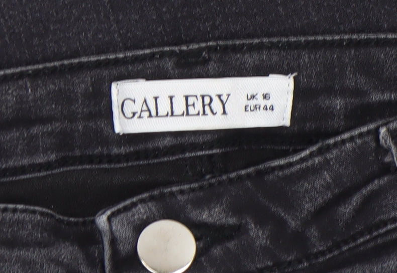Womens UK Size 16 Gallery Slim Fit Skinny Black Jeans