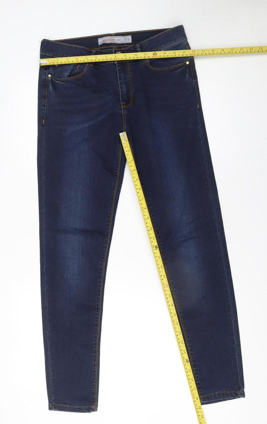 Womens UK Size 12 St. Bernard for Dunnes Stores Slim Fit Skinny Blue Jeans