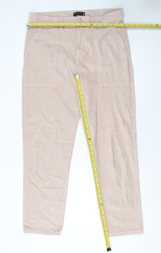 Womens UK Size 14 ASOS DESIGN Regular Fit Chino Beige Trousers