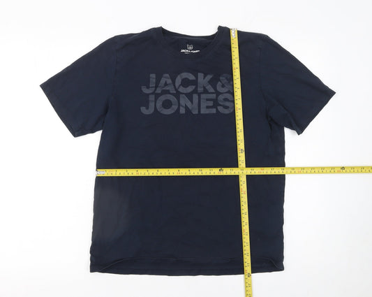Boys UK Size 16 Years JACK & JONES Blue Basic T-Shirt