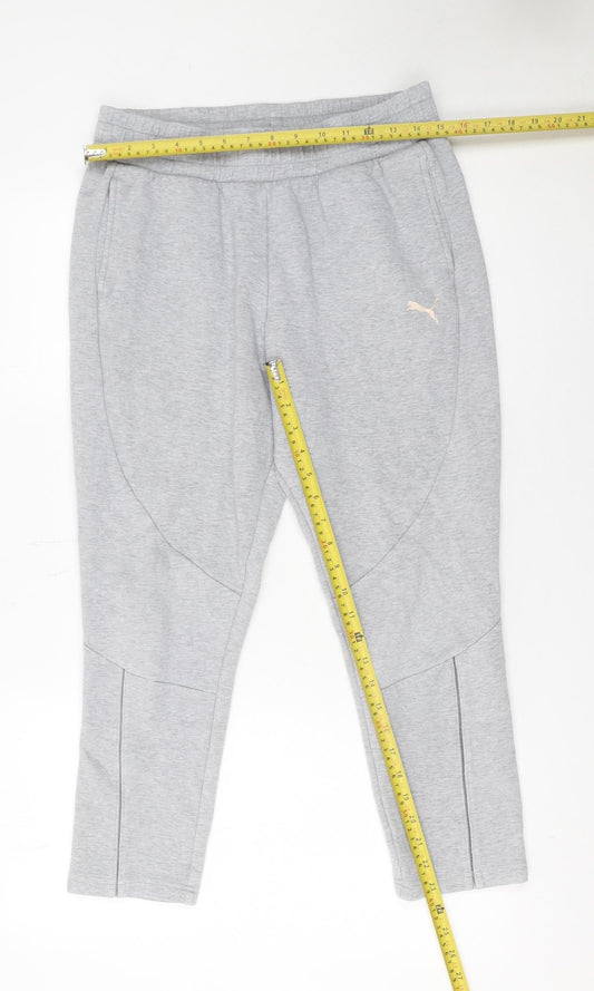 Womens UK Size M PUMA Regular Fit Jogger Grey Trousers