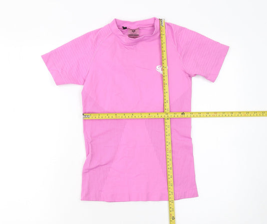 Womens UK Size S Women's Best Pink Gym & Training Running & Jogging Yoga T-Shirt