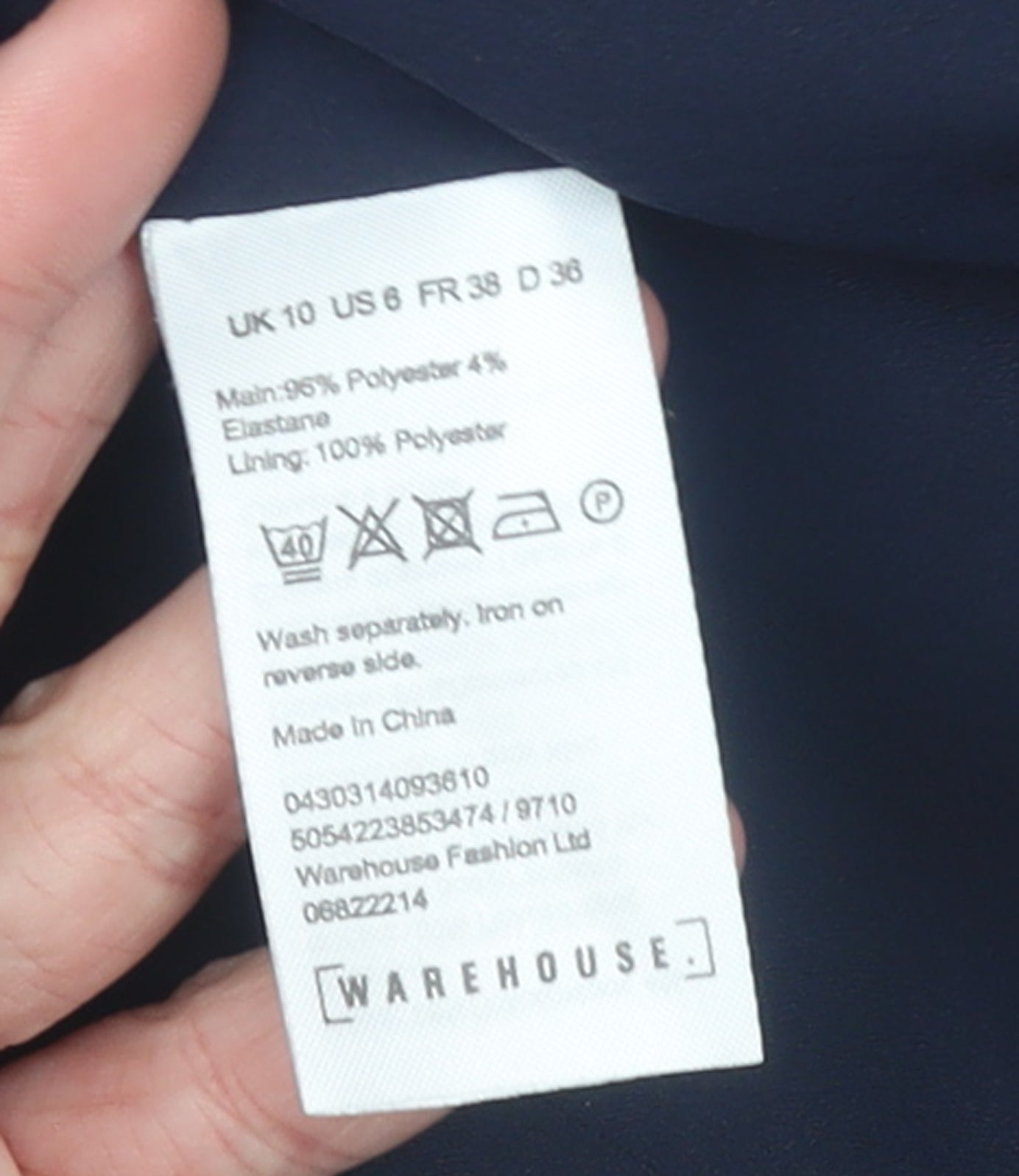 Womens UK Size 10 Warehouse Regular Blue Blazer