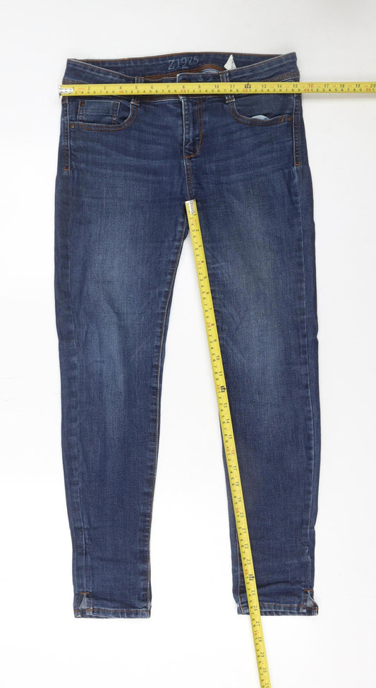 Womens UK Size 10 Zara Slim Fit Skinny Blue Jeans