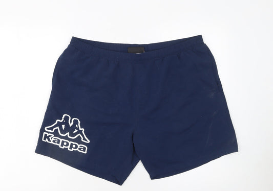 Additional front view of Kappa Men's Blue Swim Shorts XX Large Quick Dry Polyester