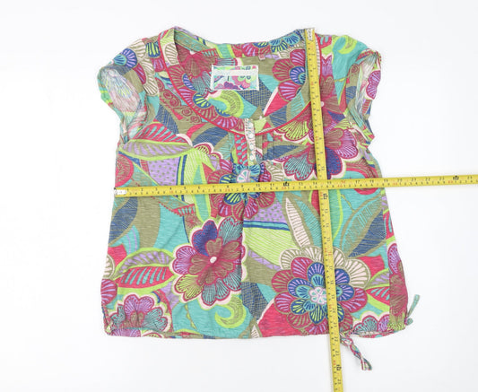 Womens UK Size 12 NEXT Multicoloured Tunic Blouse