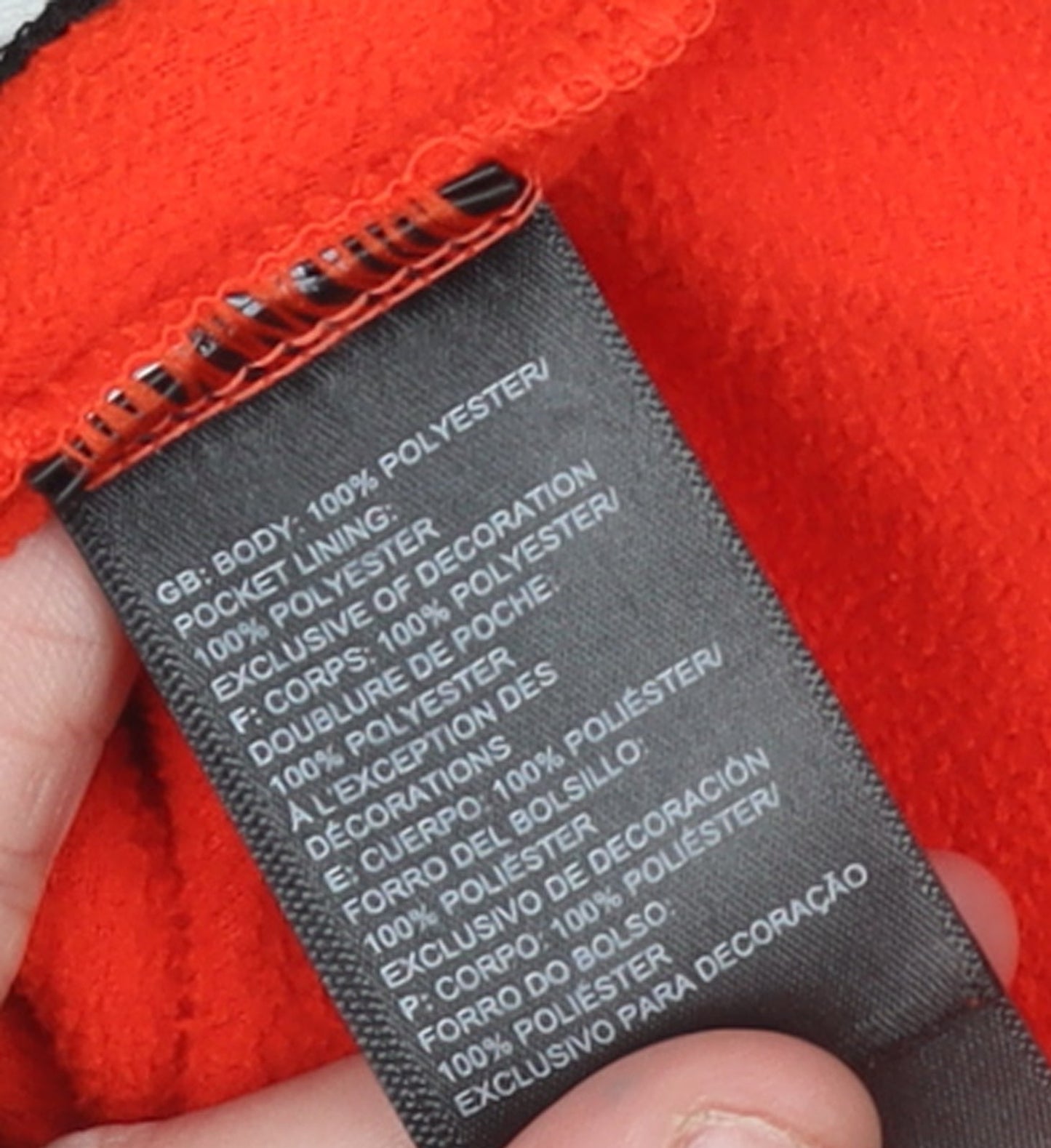 The North Face Boys Red Full Zip Fleece Hoodie Size 6 Years