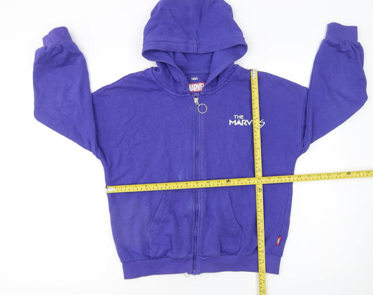 Girls UK Size 10-11 Years Marks and Spencer Purple Full Zip Hoodie