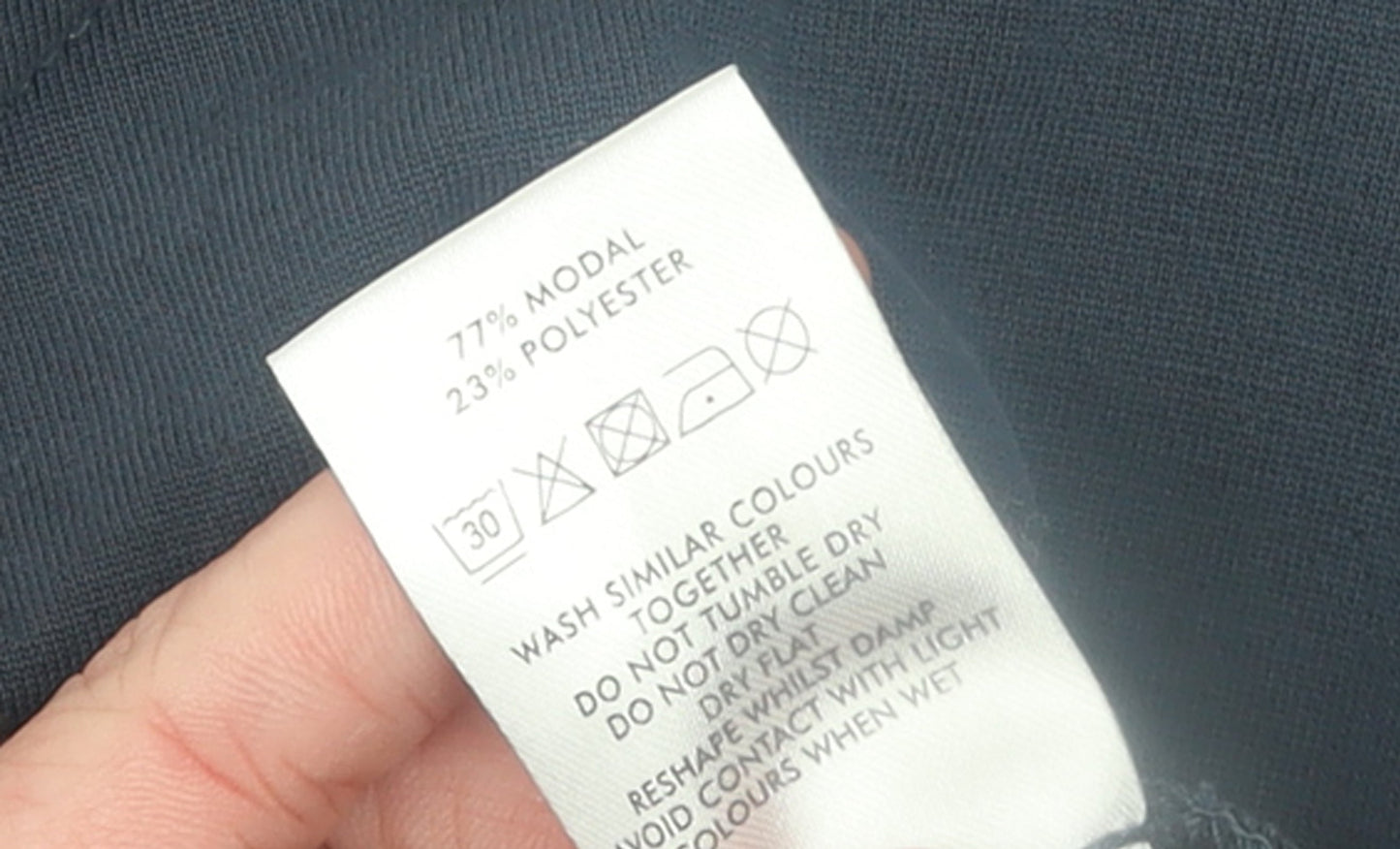 Oliver Bonas Women Blue Size 10 Relaxed Jersey Tie Sleeve Tunic Blouse