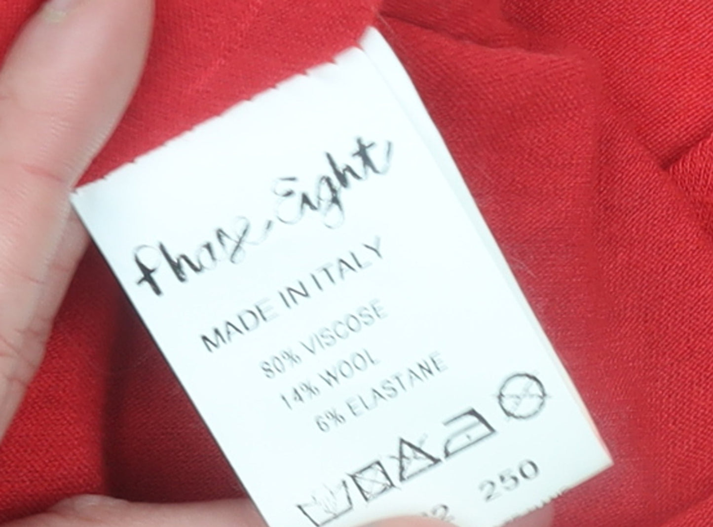 Phase Eight Women Red Long Sleeve Relaxed Fit Viscose Wool Pullover Jumper Size S