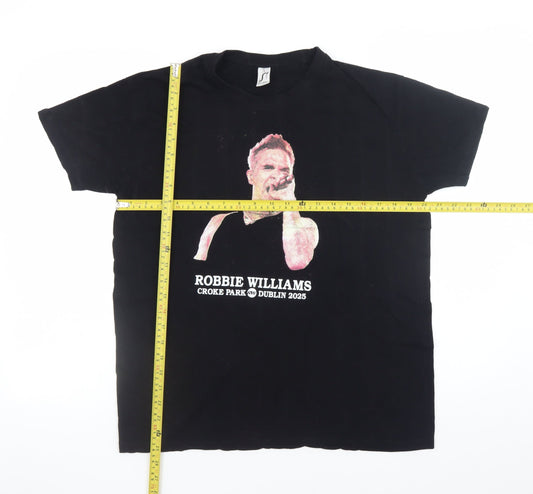 Womens UK Size M SOL'S Black Basic T-Shirt