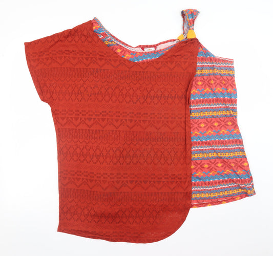 Womens UK Size 26 Joe Browns Red Tunic T-Shirt