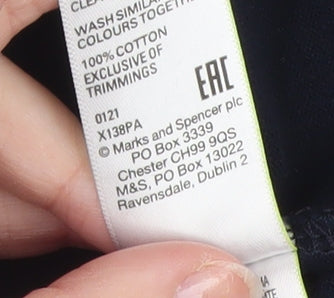 Marks and Spencer Men’s L Multicoloured Cotton Colourblock Polo Shirt