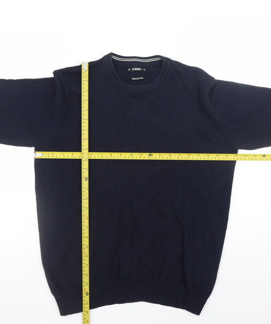 Mens UK Size M Dunnes Blue Pullover Jumper