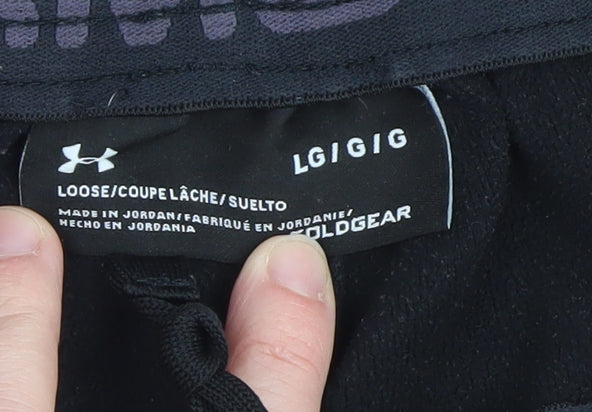 Under Armour Men's Black L Joggers Fleece Lined Tapered Trousers