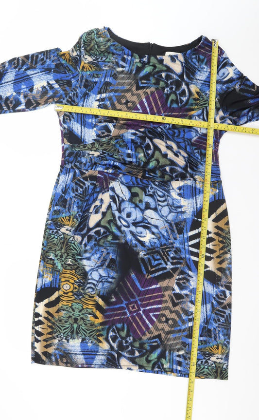 Gerard Womens Multicoloured Geometric Bodycon Dress Size 18