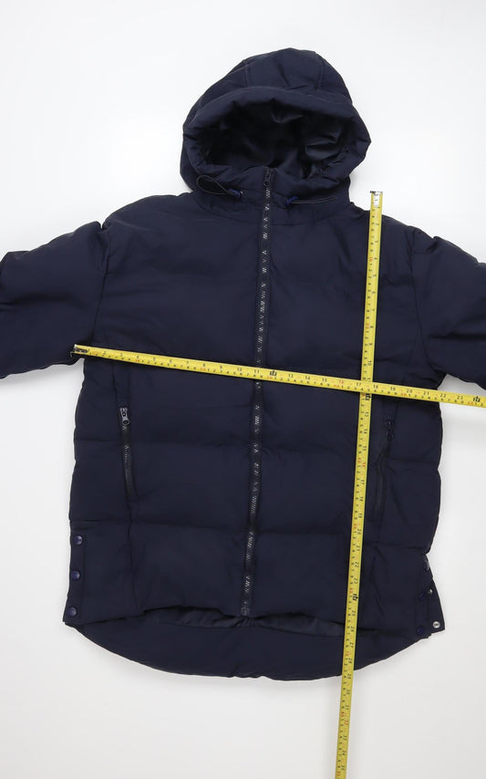 Womens UK Size 10 Missguided Blue Puffer Jacket