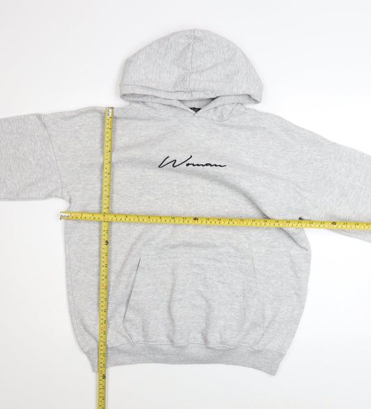Womens UK Size 8 Boohoo Grey Pullover Hoodie