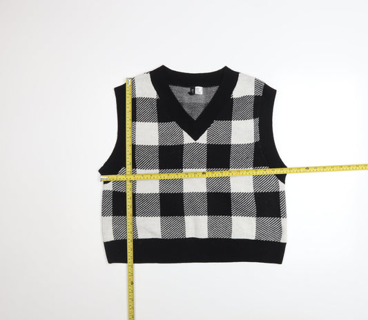 Womens UK Size 12 H&M Black Vest Jumper