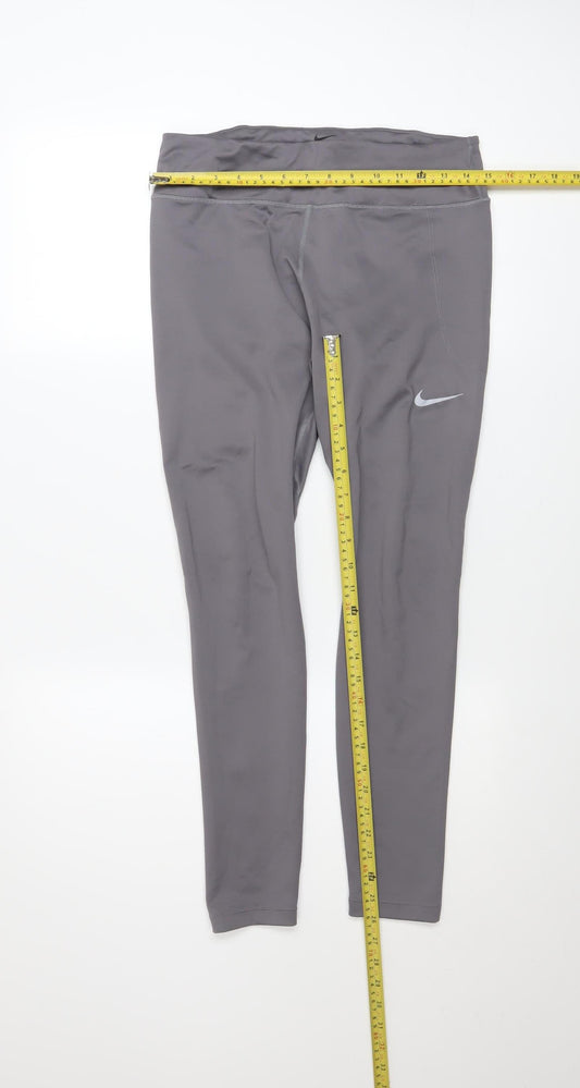 Womens UK Size L Nike Slim Fit Leggings Grey Leggings