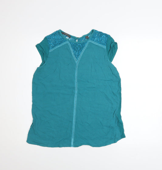Womens UK Size L Esprit Green Basic Blouse