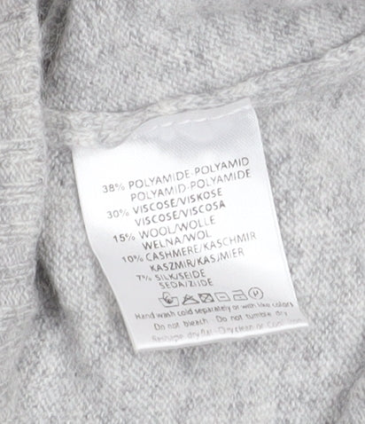 Womens UK Size S Bianco&Blu Grey Pullover Jumper