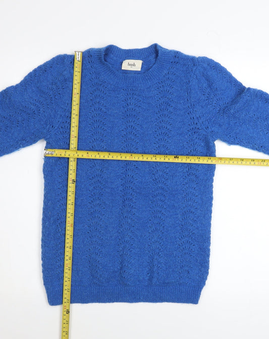 Womens UK Size 2XS Hush Blue Pullover Jumper
