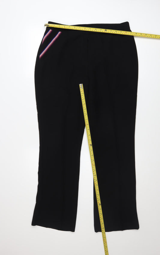 Dorothy Perkins Womens Black Straight Leg Trousers Size 14 Polyester Workwear