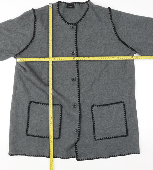 Womens UK Size 2XL Cyrus Grey Cardigan Jumper
