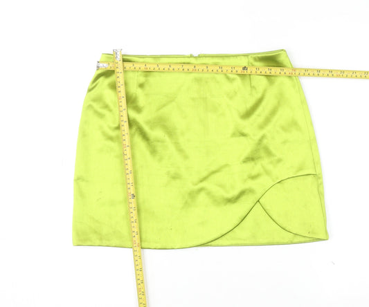 Womens UK Size 12 River Island Wrap Satin Skirt
