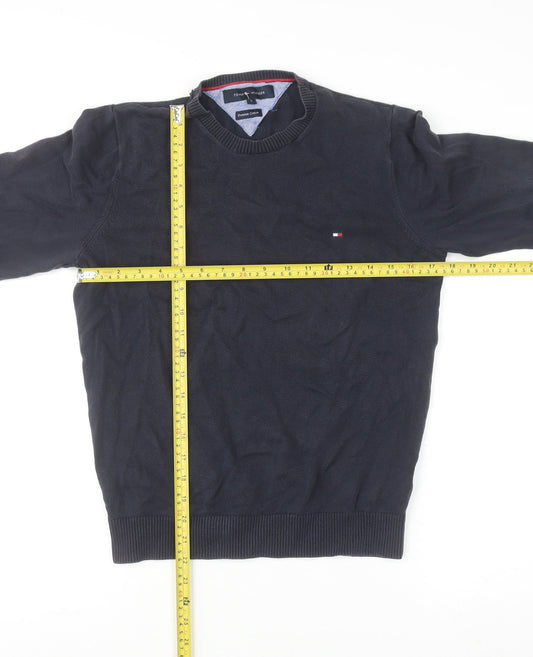 Mens UK Size S Tommy Hilfiger Blue Pullover Jumper