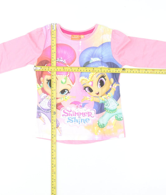 Girls UK Size 5 Years Nickelodeon Pink Pullover T-Shirt