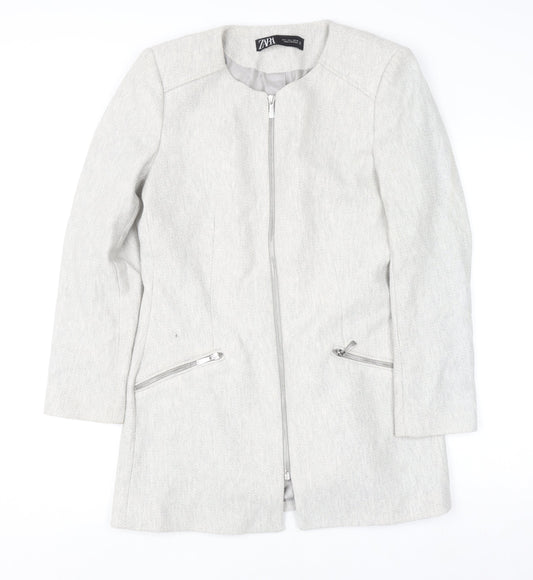 Womens UK Size 12 Zara Grey Overcoat