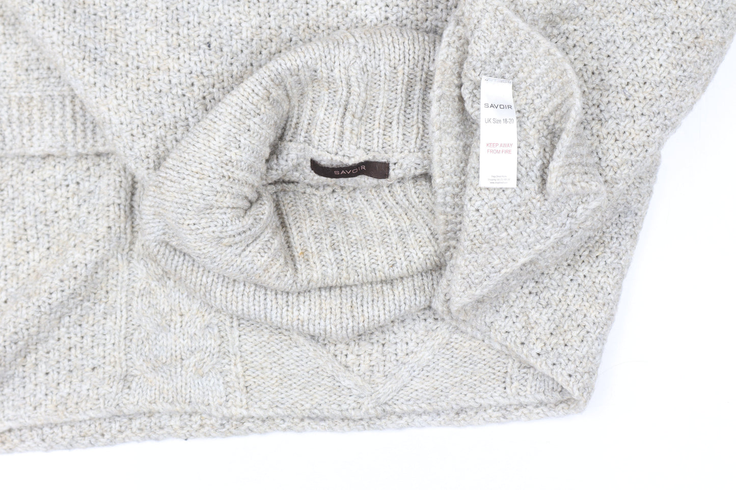 Womens UK Size 18 Savoir Beige Cape Jumper