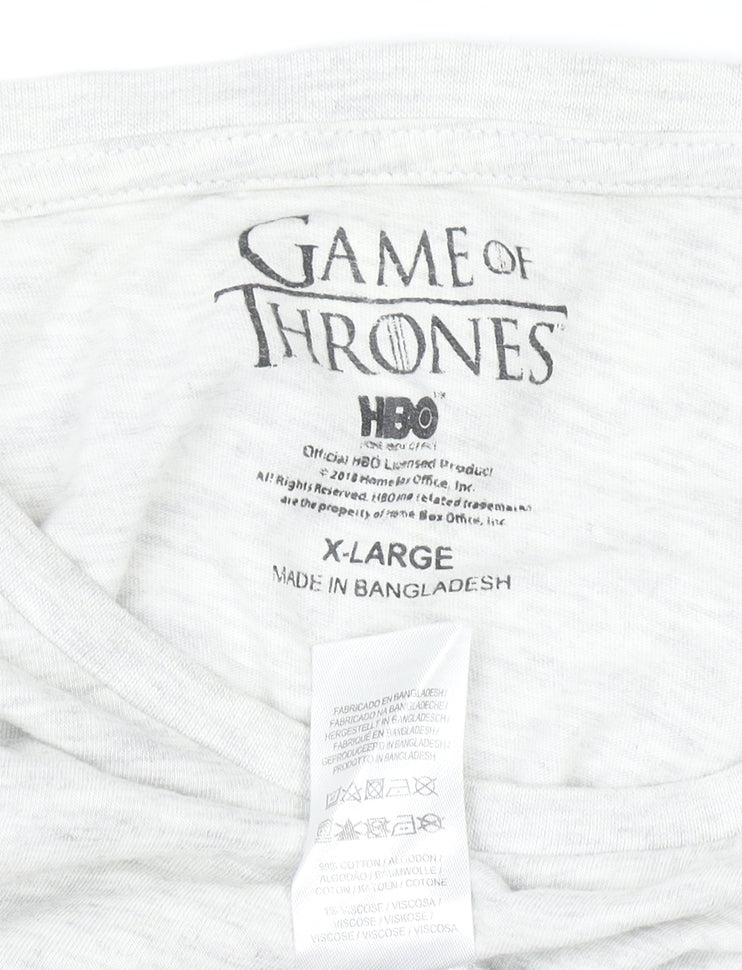 Mens UK Size XL Game Of Thrones Grey T-Shirt